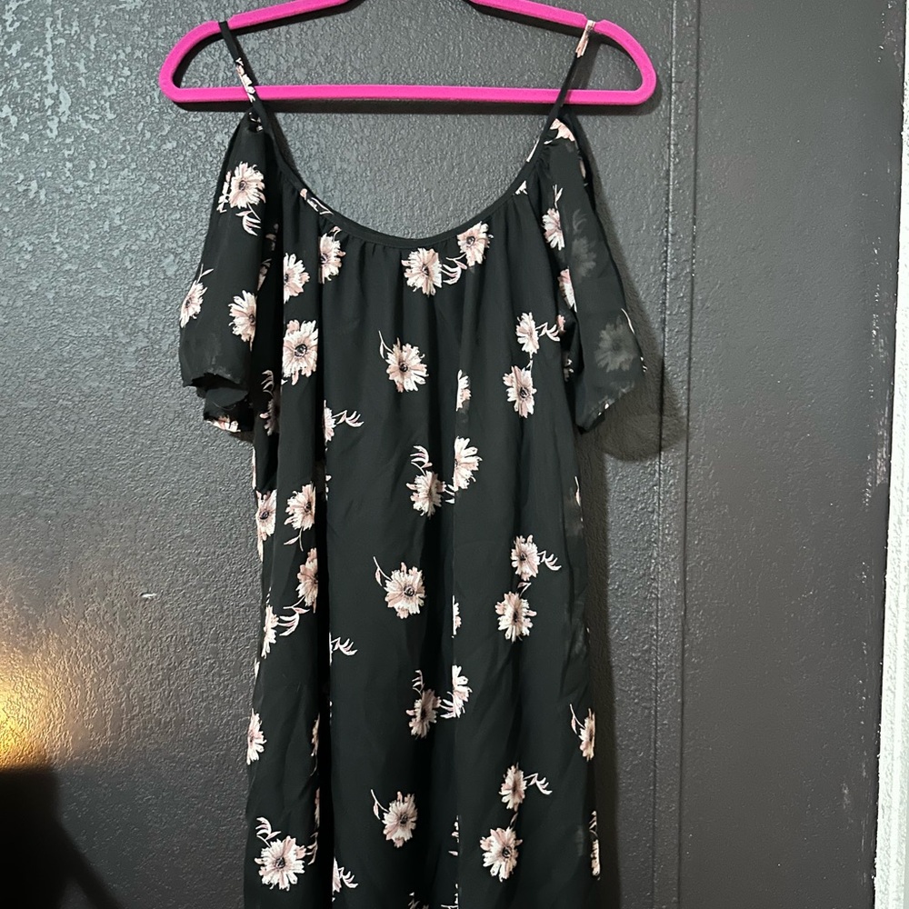 Rue21 Black Asymmetrical Off-Shoulder Mini Dress